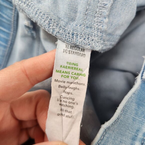 Aerie Stretch Bootcut Jeans Light Wash Stretch Flare Women's XL - Picture 6 of 9